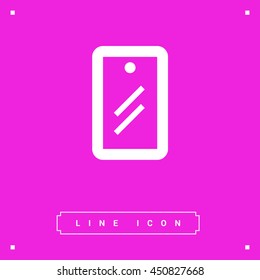 Mobile isolated minimal single flat linear icon for application and info-graphic. Protection film line vector icon for websites and mobile minimalistic flat design.