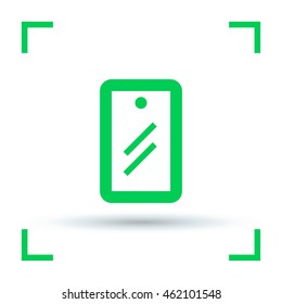 Mobile isolated minimal single flat linear icon for application and info-graphic. Protection film line vector icon for websites and mobile minimalistic flat design.
