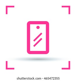 Mobile isolated minimal single flat linear icon for application and info-graphic. Protection film line vector icon for websites and mobile minimalistic flat design.