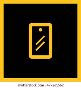 Mobile isolated minimal single flat linear icon for application and info-graphic. Protection film line vector icon for websites and mobile minimalistic flat design.