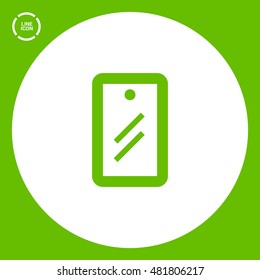 Mobile isolated minimal single flat linear icon for application and info-graphic. Protection film line vector icon for websites and mobile minimalistic flat design.