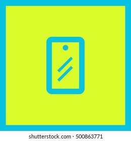 Mobile isolated minimal single flat linear icon for application and info-graphic. Protection film line vector icon for websites and mobile minimalistic flat design.