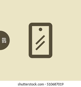 Mobile isolated minimal single flat linear icon for application and info-graphic. Protection film line vector icon for websites and mobile minimalistic flat design.