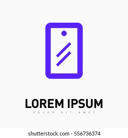 Mobile isolated minimal single flat linear icon for application and info-graphic. Protection film line vector icon for websites and mobile minimalistic flat design.