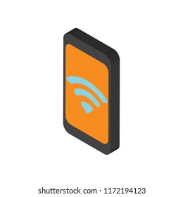 Mobile isometric left top view 3D icon
