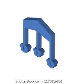Mobile isometric left top view 3D icon