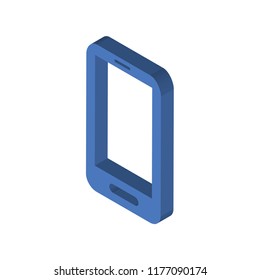 Mobile isometric left top view 3D icon