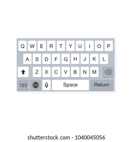 Mobile keyboard. Social network concept. Vector illustration Message