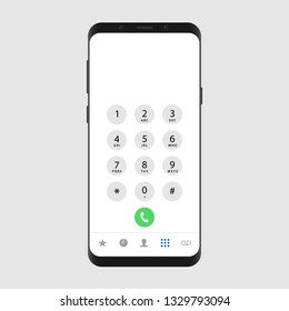 Mobile keypad. Phone call screen - Shutterstock ID 1329793094