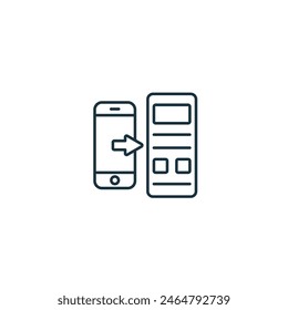 Mobile Landing Pages icon. Monochrome simple Mobile Marketing And Advertising icon for templates, web design and infographics