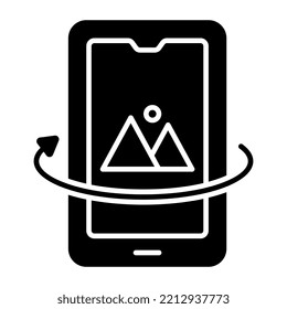 Mobile landscape icon isolated on white background