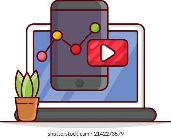 ilustración de vector móvil en un fondo transparente.Símbolos de calidad premium. icono plano de línea vectorial para el concepto y el diseño gráfico.