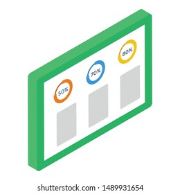 Mobile layout icon in isometric design.