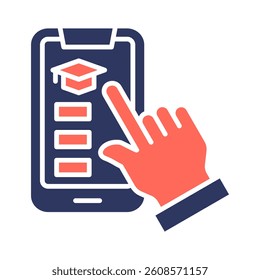 Mobile Learning Icon Element for Design