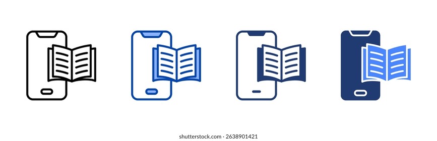 Mobile Learning icon sheet multiple style collection