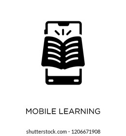 mobile learning icon. mobile learning symbol design from Education collection.