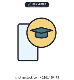 mobile learning icon symbol template for graphic and web design collection logo vector illustration