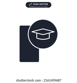 plantilla de símbolo de icono de aprendizaje móvil para colección de diseño gráfico y web ilustración vectorial