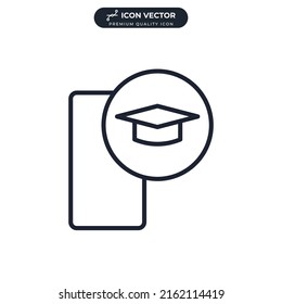 mobile learning icon symbol template for graphic and web design collection logo vector illustration