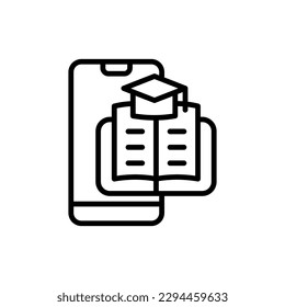 Mobile Learning icon in vector. Illustration