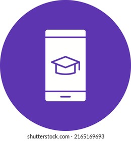 Mobile Learning icon vector image. Can also be used for Online Education. Suitable for mobile apps, web apps and print media.