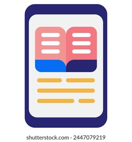 Mobile Learning Icon for web, app, infographic, etc