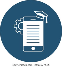  Mobile learning   illustration with isolated background 