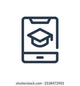 Mobile Learning on Learning Management System - Vektorsymbol