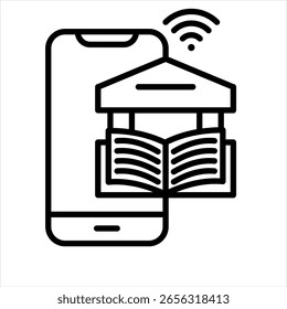 Vektorgrafik des Gliederungssymbols der mobilen Bibliothek