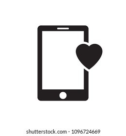 Mobile like icon, heart, love