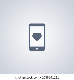 Mobile like icon, vector best flat icon on white background