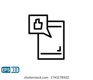 mobile like message icon in line style. vector illustration for graphic design, website, UI isolated on white background. EPS 10