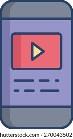 Diseño de icono de color lineal móvil