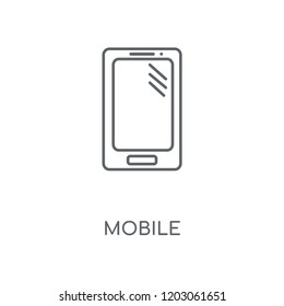 Mobile linear icon. Mobile concept stroke symbol design. Thin graphic elements vector illustration, outline pattern on a white background, eps 10.