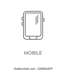 Mobile linear icon. Mobile concept stroke symbol design. Thin graphic elements vector illustration, outline pattern on a white background, eps 10.