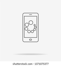 Mobile loading icon. Vector concept illustration for design.