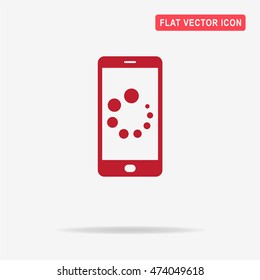 Mobile loading icon. Vector concept illustration for design.