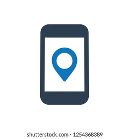 Mobile location apps icon