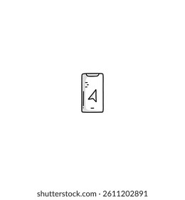 Mobile location icon logo flat vector design
