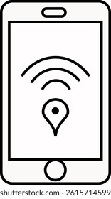 mobile location signal vector design icon illustration