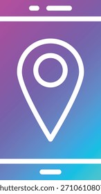 Ilustração de design de ícone de vetor de localização móvel