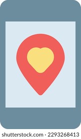 mobile location Vector illustration on a transparent background.Premium quality symbols. Line Color vector icon for concept and graphic design.