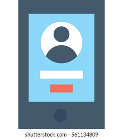 Mobile Login Vector Icon