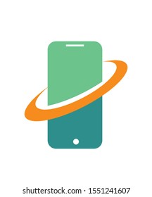 Mobile logo trending design, smartphone vector icon logo graphic design.