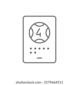 Mobile lottery line outline icon