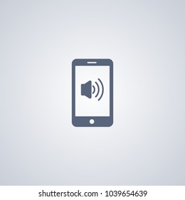 Mobile loudness icon, vector best flat icon on white background , EPS 10