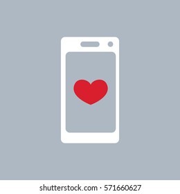 mobile love chat icon