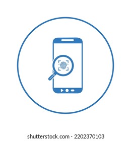 Icono de escáner de ampliación móvil | Icono de versión circular |