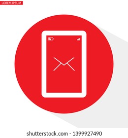 Mobile mail . icon. Vector Eps 10. Lorem Ipsum Flat Design 