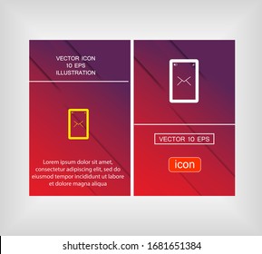 Mobile mail. icon. Vector EPS 10. Phone with mail. mobile communication. The phone displays mail. Vector graphics. eps 10 icon